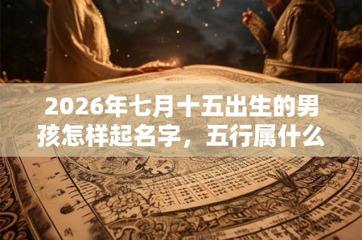 2026年七月十五出生的男孩怎样起名字,五行属什么 2026年七月十五出生的男孩怎样起名字,五行属什么
