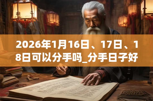 2026年1月16日、17日、18日可以分手吗_分手日子好吗 2026年1月16日、17日、18日可以分手吗_分手日子好吗