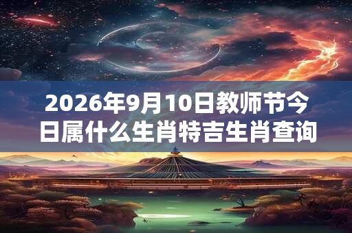 2026年9月10日教师节今日属什么生肖特吉生肖查询 2026年9月10日教师节今日属什么生肖特吉生肖查询