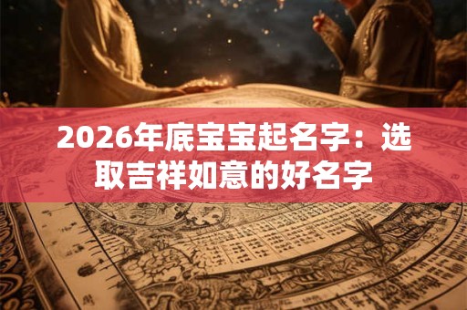 2026年底宝宝起名字:选取吉祥如意的好名字 2026年底宝宝起名字:选取吉祥如意的好名字