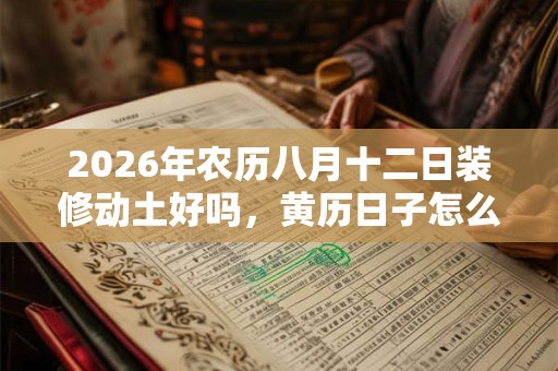 2026年农历八月十二日装修动土好吗,黄历日子怎么样? 2026年农历八月十二日装修动土好吗,黄历日子怎么样?