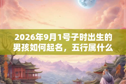 2026年9月1号子时出生的男孩如何起名,五行属什么 2026年9月1号子时出生的男孩如何起名,五行属什么