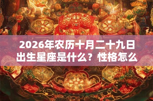 2026年农历十月二十九日出生星座是什么？性格怎么样？