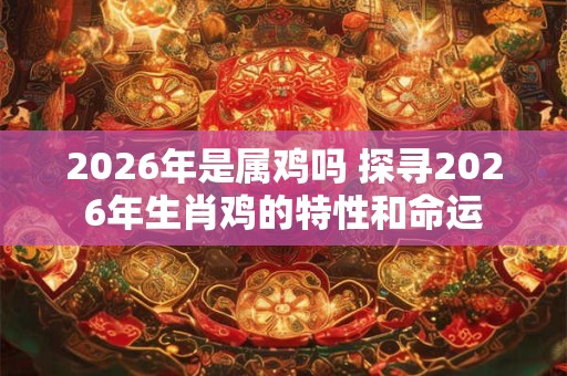 2026年是属鸡吗 探寻2026年生肖鸡的特性和命运