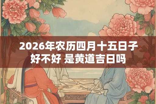 2026年农历四月十五日子好不好 是黄道吉日吗