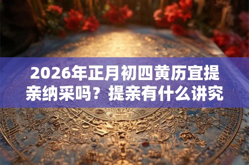 2026年正月初四黄历宜提亲纳采吗？提亲有什么讲究？