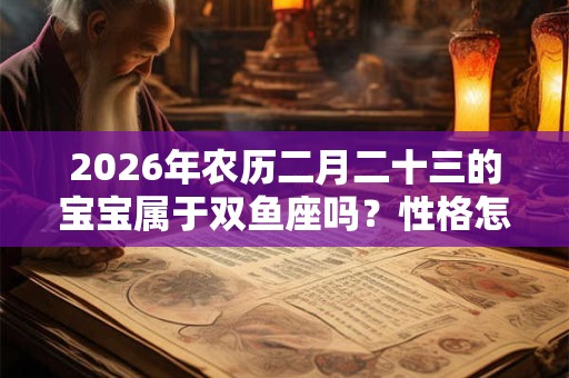 2026年农历二月二十三的宝宝属于双鱼座吗？性格怎么样