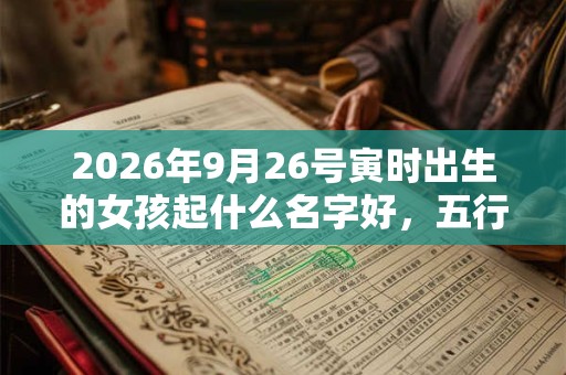 2026年9月26号寅时出生的女孩起什么名字好，五行属什么