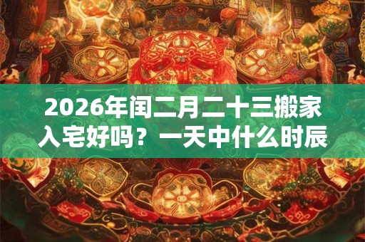 2026年闰二月二十三搬家入宅好吗？一天中什么时辰搬家好？