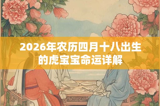 2026年农历四月十八出生的虎宝宝命运详解
