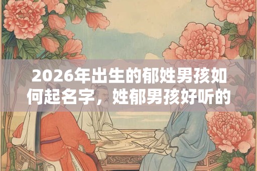 2026年出生的郁姓男孩如何起名字，姓郁男孩好听的名字