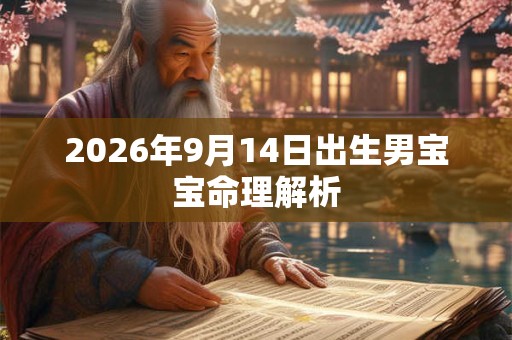 2026年9月14日出生男宝宝命理解析