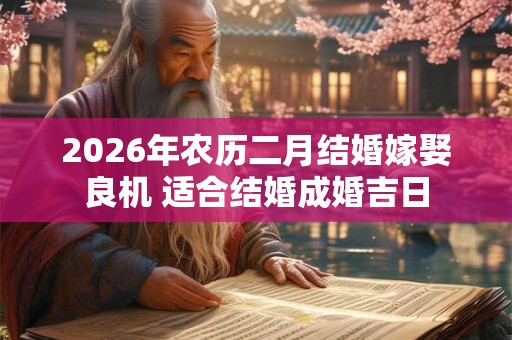 2026年农历二月结婚嫁娶良机 适合结婚成婚吉日