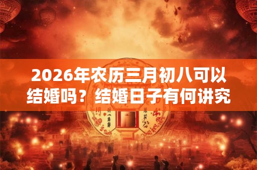 2026年农历三月初八可以结婚吗?结婚日子有何讲究? 2026年农历三月初八可以结婚吗?结婚日子有何讲究?