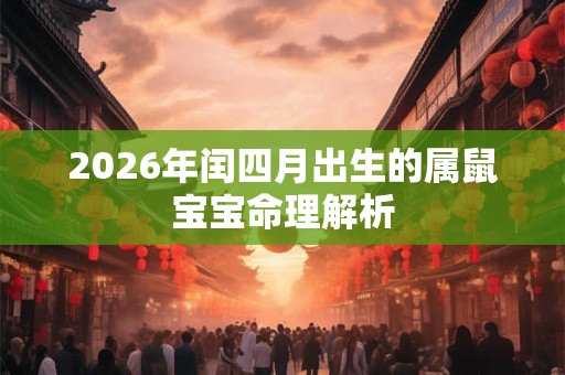 2026年闰四月出生的属鼠宝宝命理解析