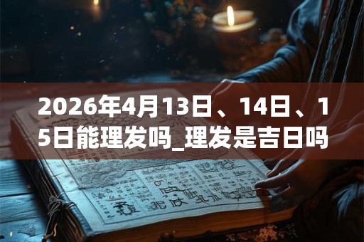 2026年4月13日、14日、15日能理发吗_理发是吉日吗