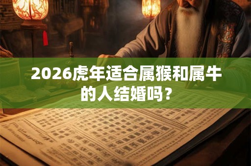 2026虎年适合属猴和属牛的人结婚吗？