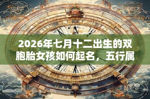 2026年七月十二出生的双胞胎女孩如何起名,五行属什么 2026年七月十二出生的双胞胎女孩如何起名,五行属什么