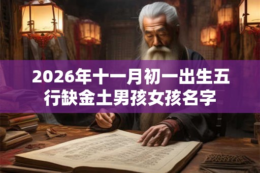2026年十一月初一出生五行缺金土男孩女孩名字