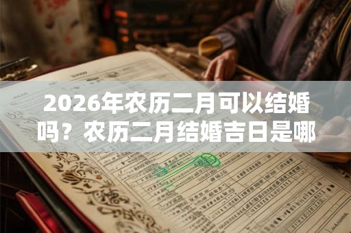 2026年农历二月可以结婚吗？农历二月结婚吉日是哪天？