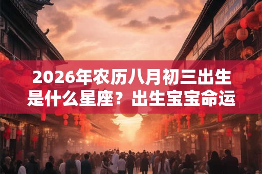 2026年农历八月初三出生是什么星座？出生宝宝命运？