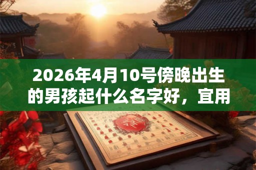 2026年4月10号傍晚出生的男孩起什么名字好，宜用哪些名字呢？
