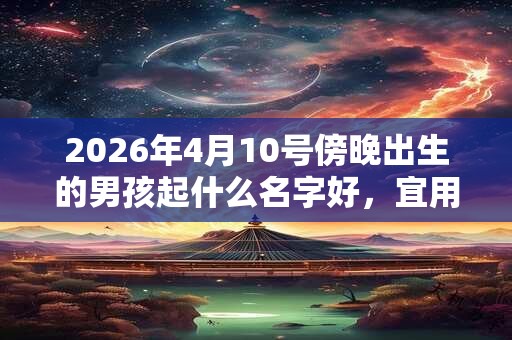 2026年4月10号傍晚出生的男孩起什么名字好，宜用哪些名字呢？