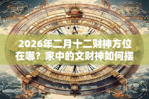 2026年二月十二财神方位在哪？家中的文财神如何摆放？