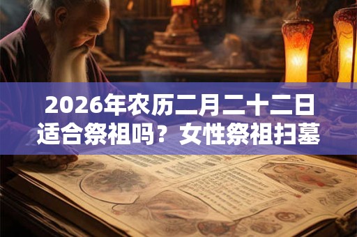 2026年农历二月二十二日适合祭祖吗？女性祭祖扫墓要注意什么？