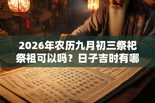 2026年农历九月初三祭祀祭祖可以吗？日子吉时有哪些？