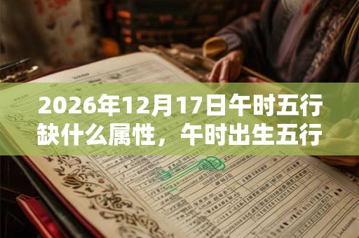 2026年12月17日午时五行缺什么属性,午时出生五行缺什么 2026年12月17日午时五行缺什么属性,午时出生五行缺什么
