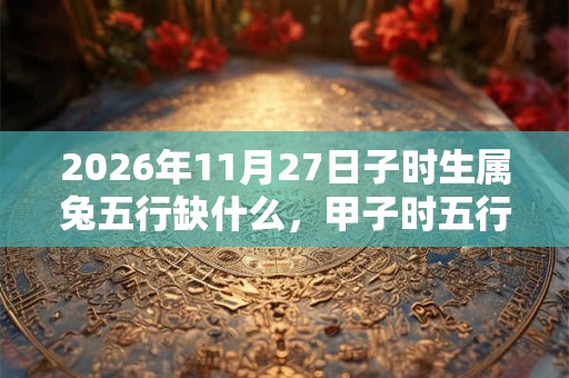 2026年11月27日子时生属兔五行缺什么，甲子时五行缺什么