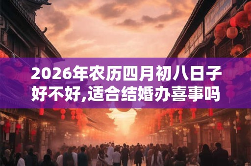 2026年农历四月初八日子好不好,适合结婚办喜事吗？