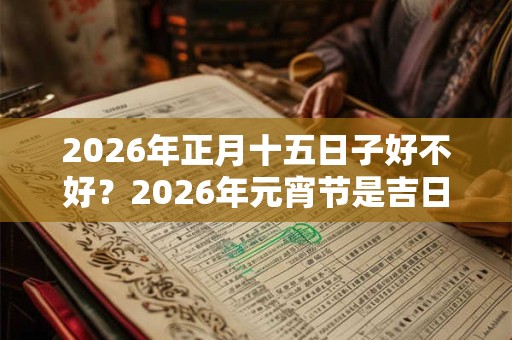 2026年正月十五日子好不好？2026年元宵节是吉日吗？