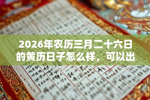 2026年农历三月二十六日的黄历日子怎么样，可以出殡吗？