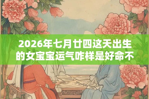 2026年七月廿四这天出生的女宝宝运气咋样是好命不