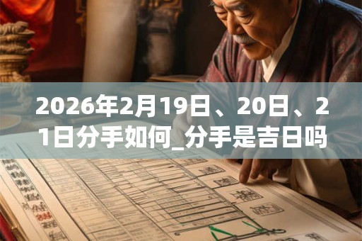 2026年2月19日、20日、21日分手如何_分手是吉日吗 2026年2月19日、20日、21日分手如何_分手是吉日吗