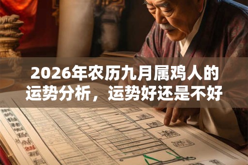 2026年农历九月属鸡人的运势分析,运势好还是不好? 2026年农历九月属鸡人的运势分析,运势好还是不好?
