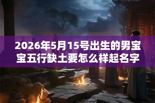 2026年5月15号出生的男宝宝五行缺土要怎么样起名字