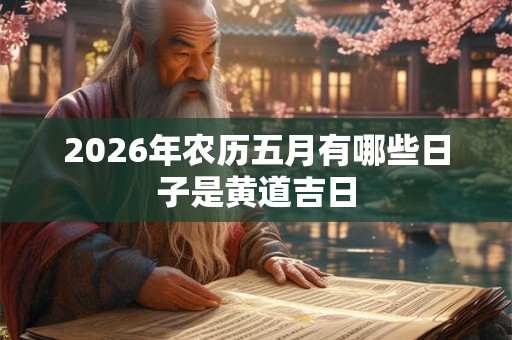 2026年农历五月有哪些日子是黄道吉日
