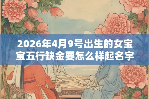 2026年4月9号出生的女宝宝五行缺金要怎么样起名字