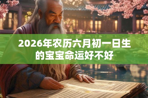 2026年农历六月初一日生的宝宝命运好不好