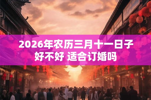 2026年农历三月十一日子好不好 适合订婚吗