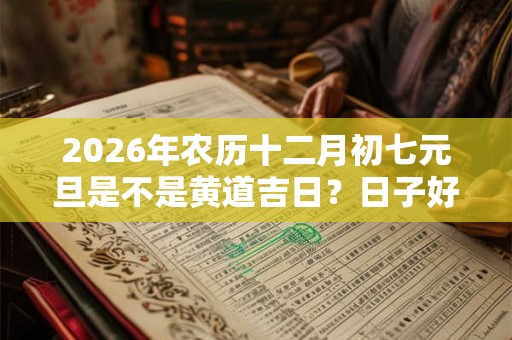 2026年农历十二月初七元旦是不是黄道吉日?日子好不好? 2026年农历十二月初七元旦是不是黄道吉日?日子好不好?