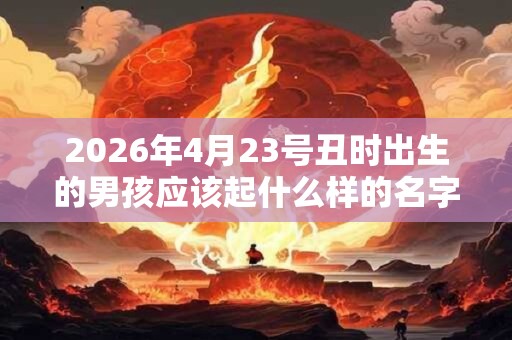 2026年4月23号丑时出生的男孩应该起什么样的名字