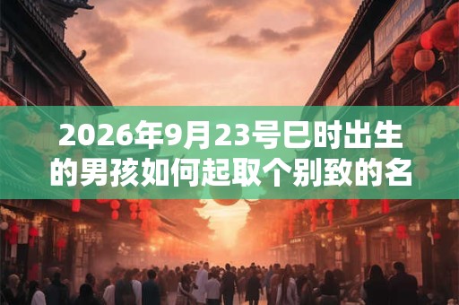 2026年9月23号巳时出生的男孩如何起取个别致的名字,五行属什么 2026年9月23号巳时出生的男孩如何起取个别致的名字,五行属什么