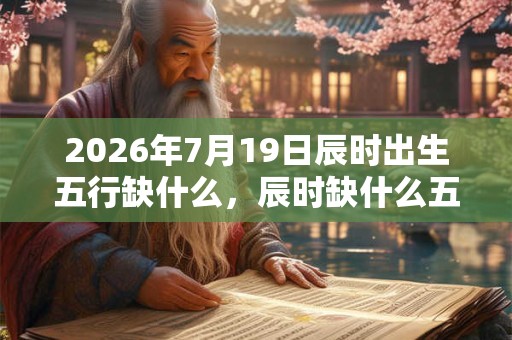 2026年7月19日辰时出生五行缺什么,辰时缺什么五行 2026年7月19日辰时出生五行缺什么,辰时缺什么五行