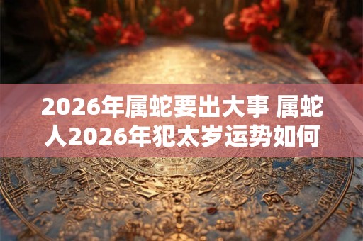 2026年属蛇要出大事 属蛇人2026年犯太岁运势如何