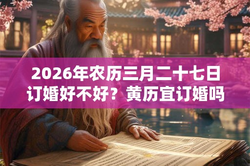 2026年农历三月二十七日订婚好不好？黄历宜订婚吗？
