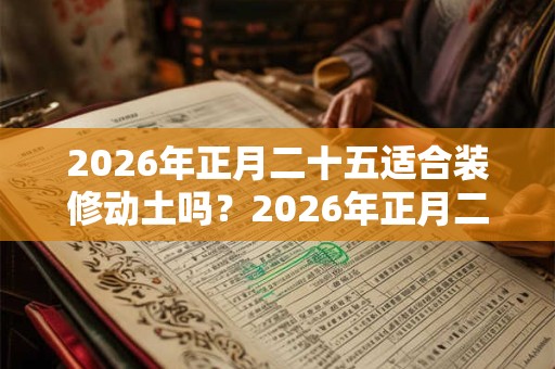 2026年正月二十五适合装修动土吗？2026年正月二十五卦象？